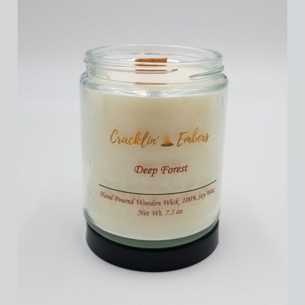 Cracklin' Embers Deep Forest wood wick soy candle 7.5oz
