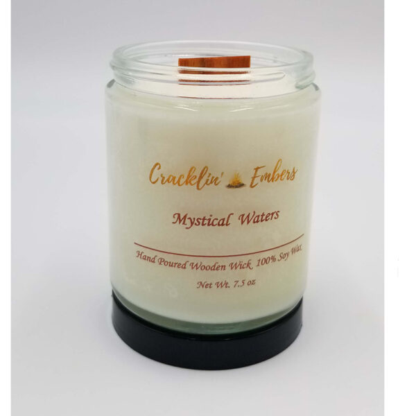 Cracklin' Embers Mystical Waters wood wick soy candle 7.5oz