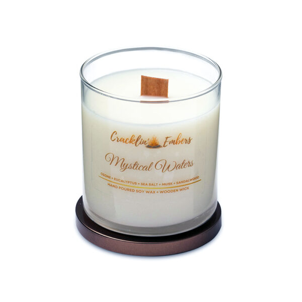 Cracklin' Embers Mystical Waters wood wick soy candle