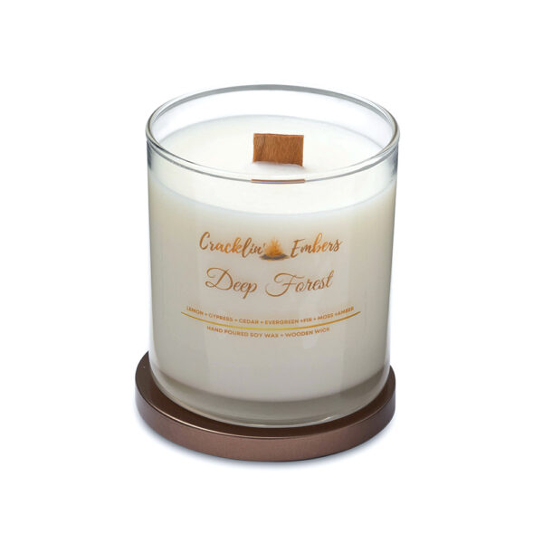Cracklin' Embers Deep Forest wood wick soy candle